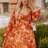Fall Foliage Smocked Mini Dress Curves Image - 1