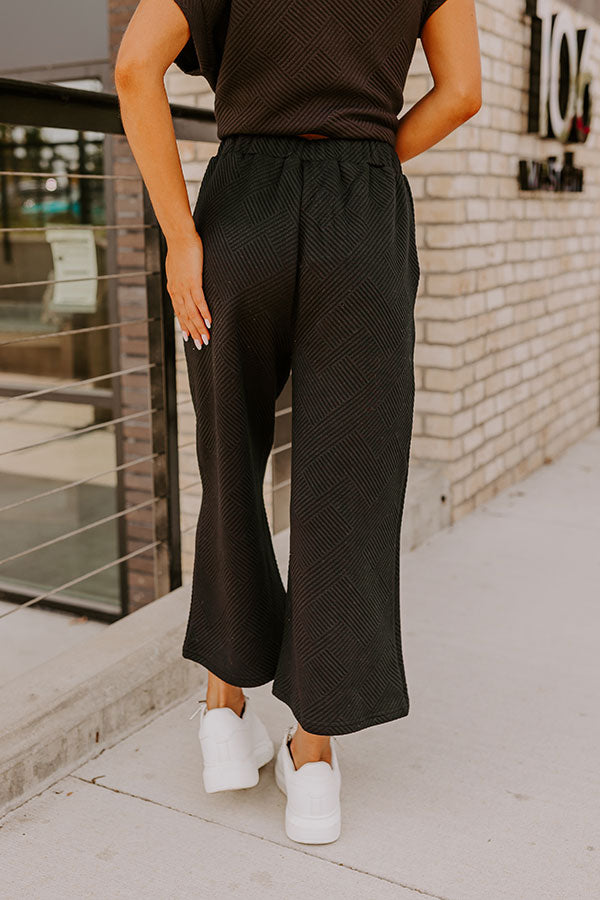 Cue The Cozy High Waist Pants in Black Image - 4