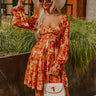 Fall Foliage Smocked Mini Dress Image - 1
