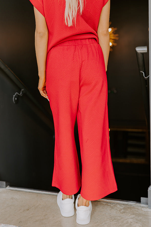 Cue The Cozy High Waist Pants in Wine Image - 3