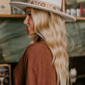 Posh Moment Faux Suede Fedora in Ivory Image - 1