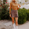 Chic Lifestyle Ruched Mesh Top in Brown Image - 1
