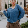 Falling For Cozy Knit Sweater in Navy Image - 1