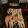 Posh Moment Faux Suede Fedora in Black Image - 1