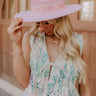 Posh Moment Faux Suede Fedora in Pink Image - 1