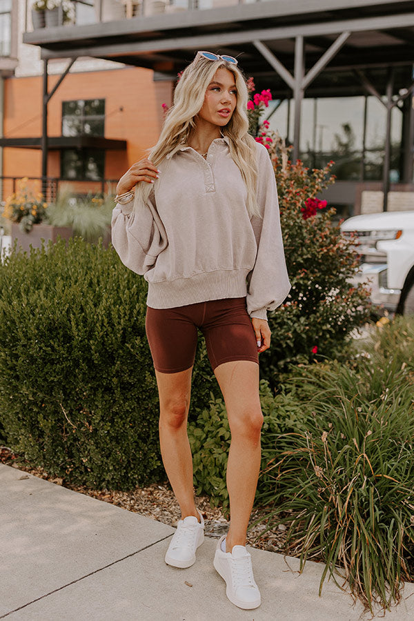 Simply Cozy Vintage Wash Sweatshirt in Birch Image - 2