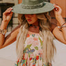 Fall Dreams Faux Suede Fedora in Olive Image - 1