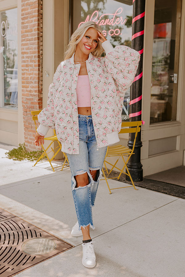 Happy Blooms Quilted Jacket Image - 2