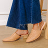 The Emilia Woven Leather Mule in Natural Image - 1
