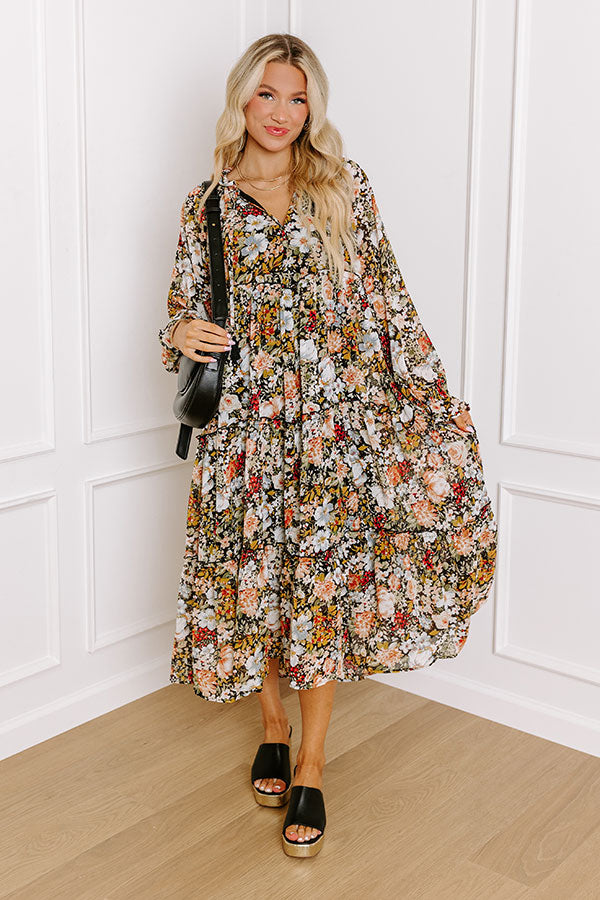 Feeling Romantic Floral Midi Image - 1