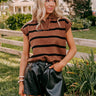 Pumpkin Spice Dreamer Stripe Top Image - 1