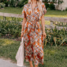 Vineyard Charm Satin Midi in Copper Image - 1