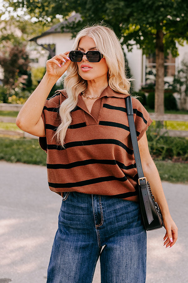 Pumpkin Spice Dreamer Stripe Top Curves