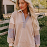 Holding Hands Sweatshirt in Warm Taupe Image - 1