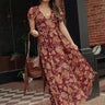Wine For Two Floral Maxi Dress Image - 1