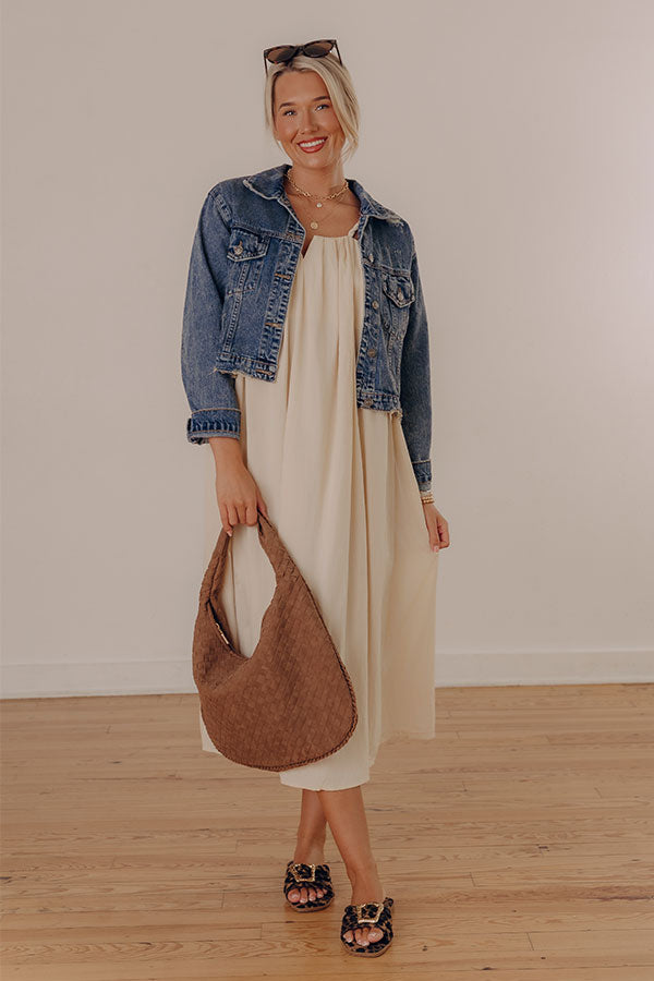 The Ronan Distressed Denim Jacket in Medium Wash Image - 2