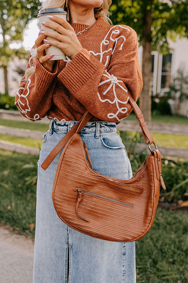 Block Party Ready Faux Leather Purse in Brown Image - 3