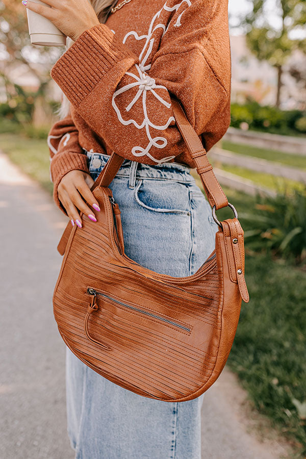 Block Party Ready Faux Leather Purse in Brown Image - 5