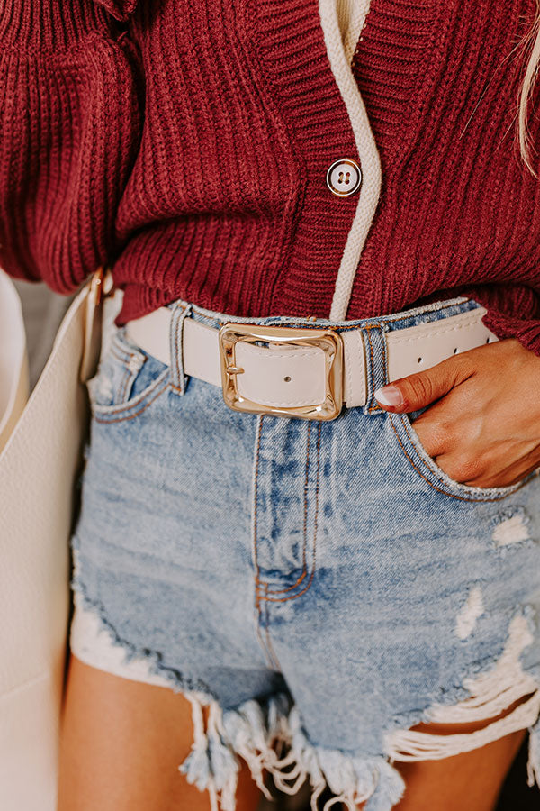 Trip Of A Lifetime Faux Leather Belt in Oatmeal Image - 1
