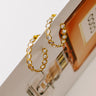 Smiles and Sparkles Cubic Zirconia Hoop Earrings Image - 1