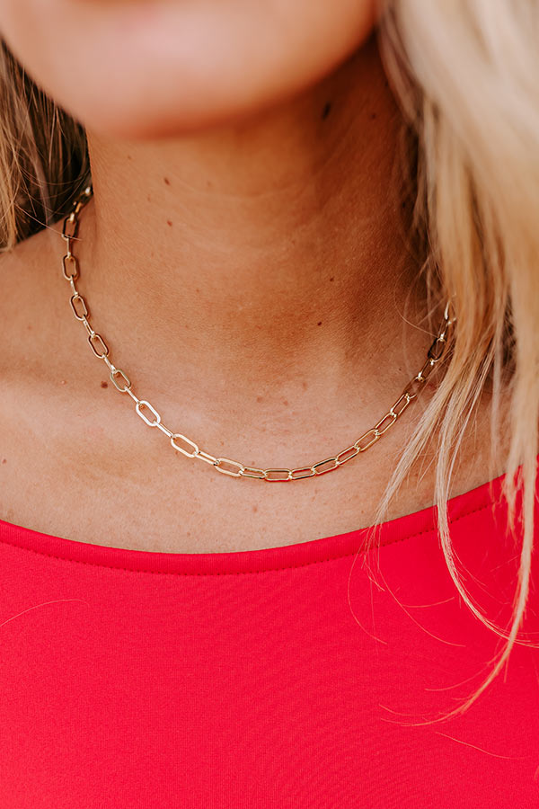 NYC Ready Link Necklace in Gold Image - 3