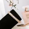Cue The Sparkle Cubic Zirconia Cuff Bracelet in Gold Image - 1