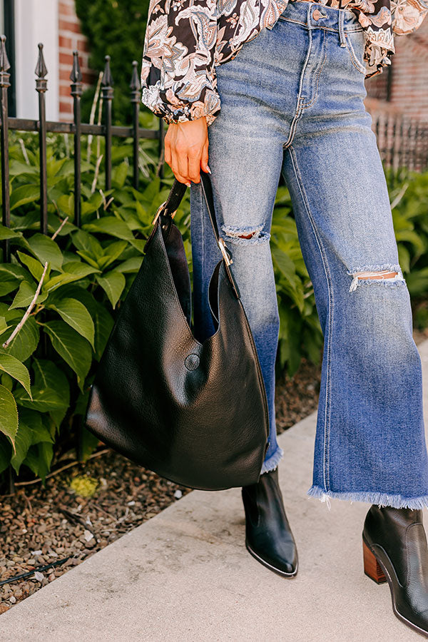 Girl On The Go Faux Leather Tote in Black Image - 1