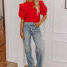 JUST USA Genesis High Waist Straight Leg Jean in Medium Wash Image - 1