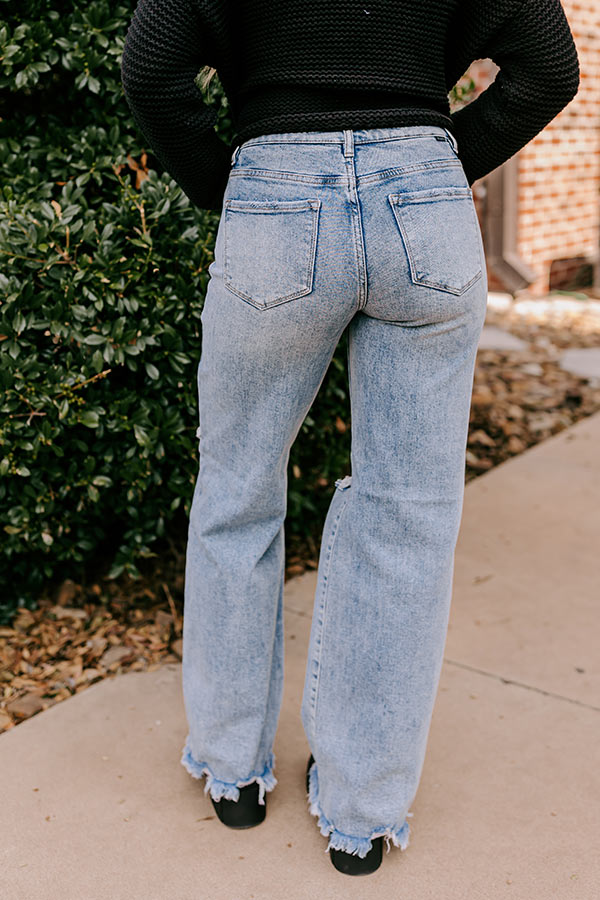 Risen Riley High Waist Straight Leg Jean in Medium Wash Image - 4