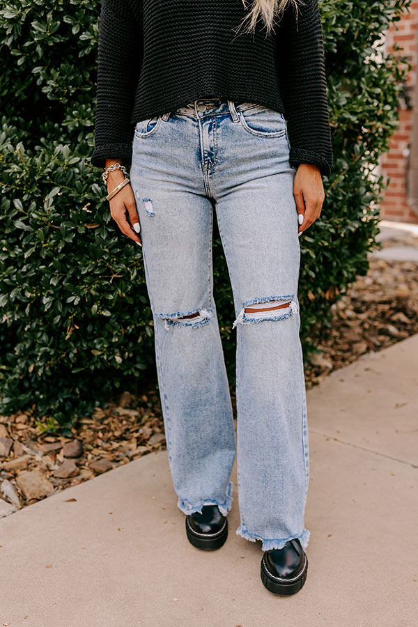 Risen Riley High Waist Straight Leg Jean in Medium Wash Image - 1