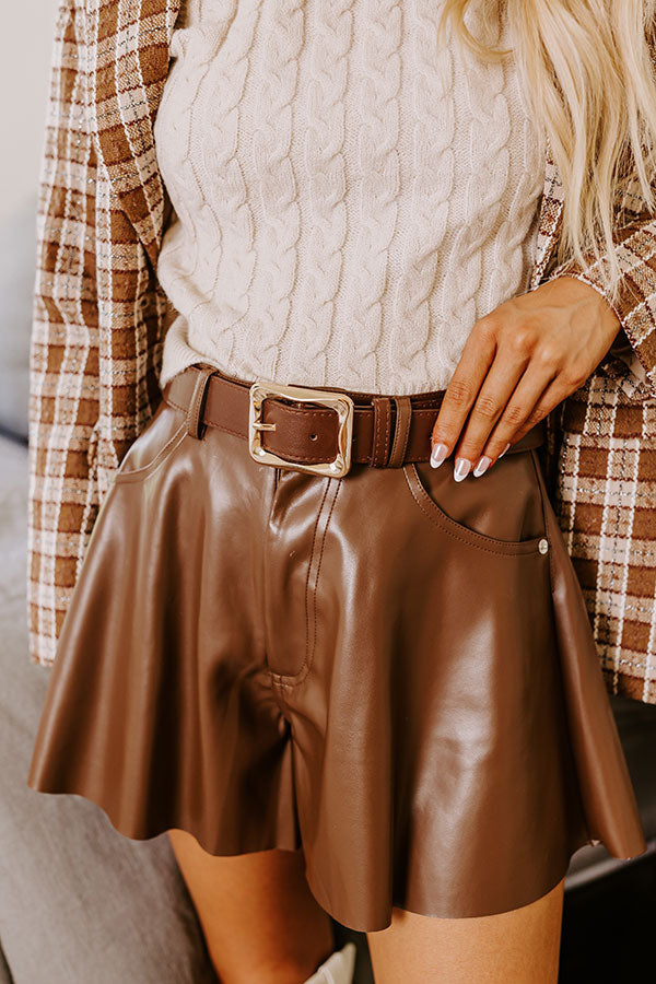 Trip Of A Lifetime Faux Leather Belt in Chestnut Image - 1
