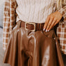 Trip Of A Lifetime Faux Leather Belt in Chestnut Image - 1