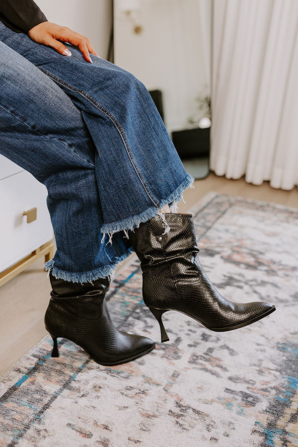 The Eliza Faux Leather Bootie in Black Image - 2