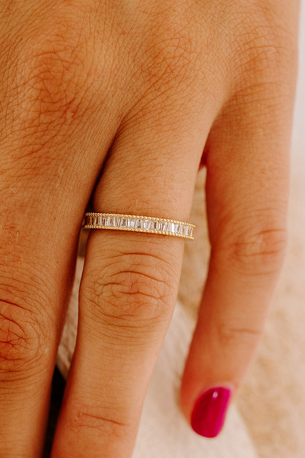 City Lights And Sights Cubic Zirconia Ring in Gold