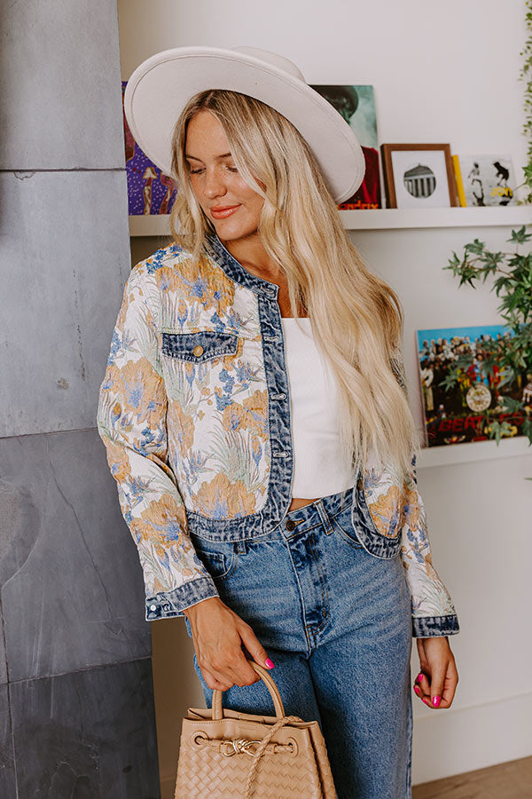 Call It Chic Floral Jacquard Jacket Image - 2