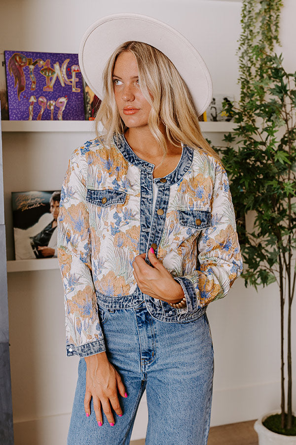 Call It Chic Floral Jacquard Jacket Image - 1