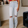 VERVET Stella High Waist Distressed Flare Image - 1