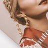 Cue The Sparkles Cubic Zirconia Hoop Earrings Image - 1