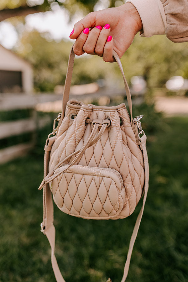 Train To Times Square Quilted Bucket Bag Image - 2