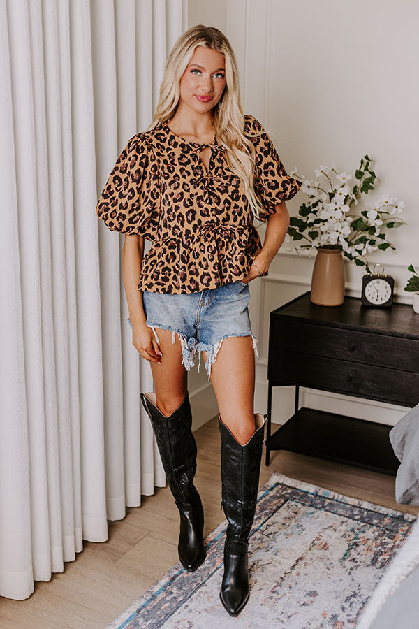 Leopard Love Shift Top Image - 2