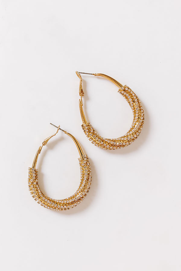 Full Of Sparkle Hoop Earrings Image - 2