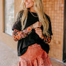 Casual Twist  Embroidered Tee in Black Image - 1
