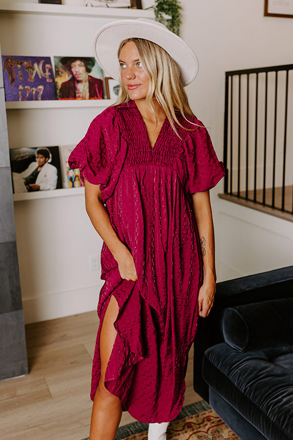 Wine Tasting Ready Midi in Sangria Image - 2