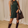 Apple Cider Sippin Mini Dress in Hunter Green Image - 1