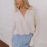 Luxe Lifestyle Pearl Embellished Top in Cream Image - 1