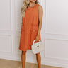 Apple Cider Sippin Mini Dress in Rust Image - 1