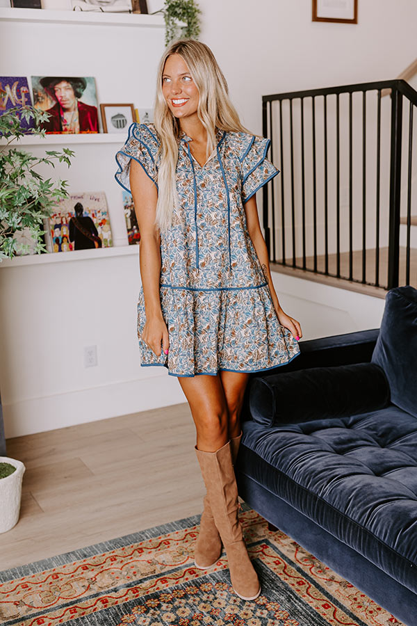 Precious Petals Ruffle Mini Dress Image - 1
