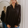 Luxe Lifestyle Pearl Embellished Top in Black Image - 1