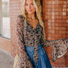 Sweet Serenity Floral Front Tie Top Image - 1