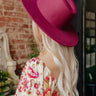 Crisp Breeze Felt Fedora in Wine Image - 1